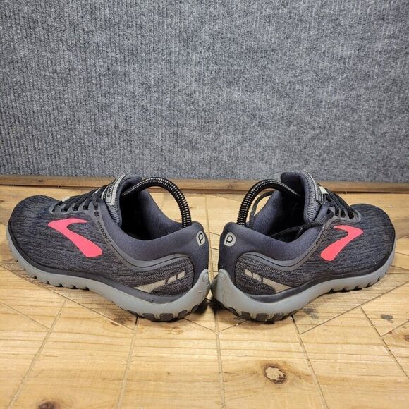 Brooks Pureflow 7 Womens Running Shoes Black Gray Red Athletic Sneakers‎ Size 9B - Picture 8 of 12